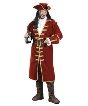 Captain Black Heart Pirate Men Costume