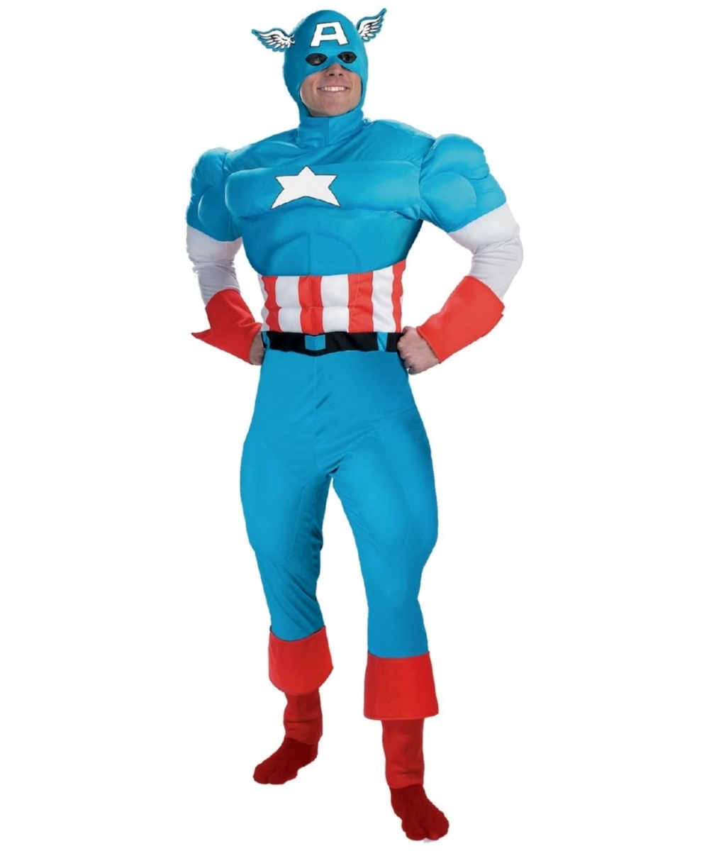 Adult Captain America Muscle Movie Costume - Men Costumes
