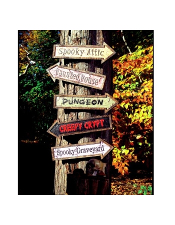  Haunted Signs Halloween Decoration