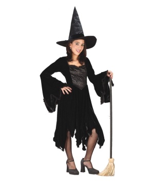 Black Velvet Witch Kids Costume