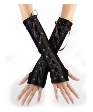  Glovettes Goth Black Velvet