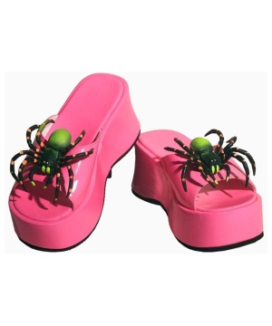Neon Pink Spider Kids Shoes