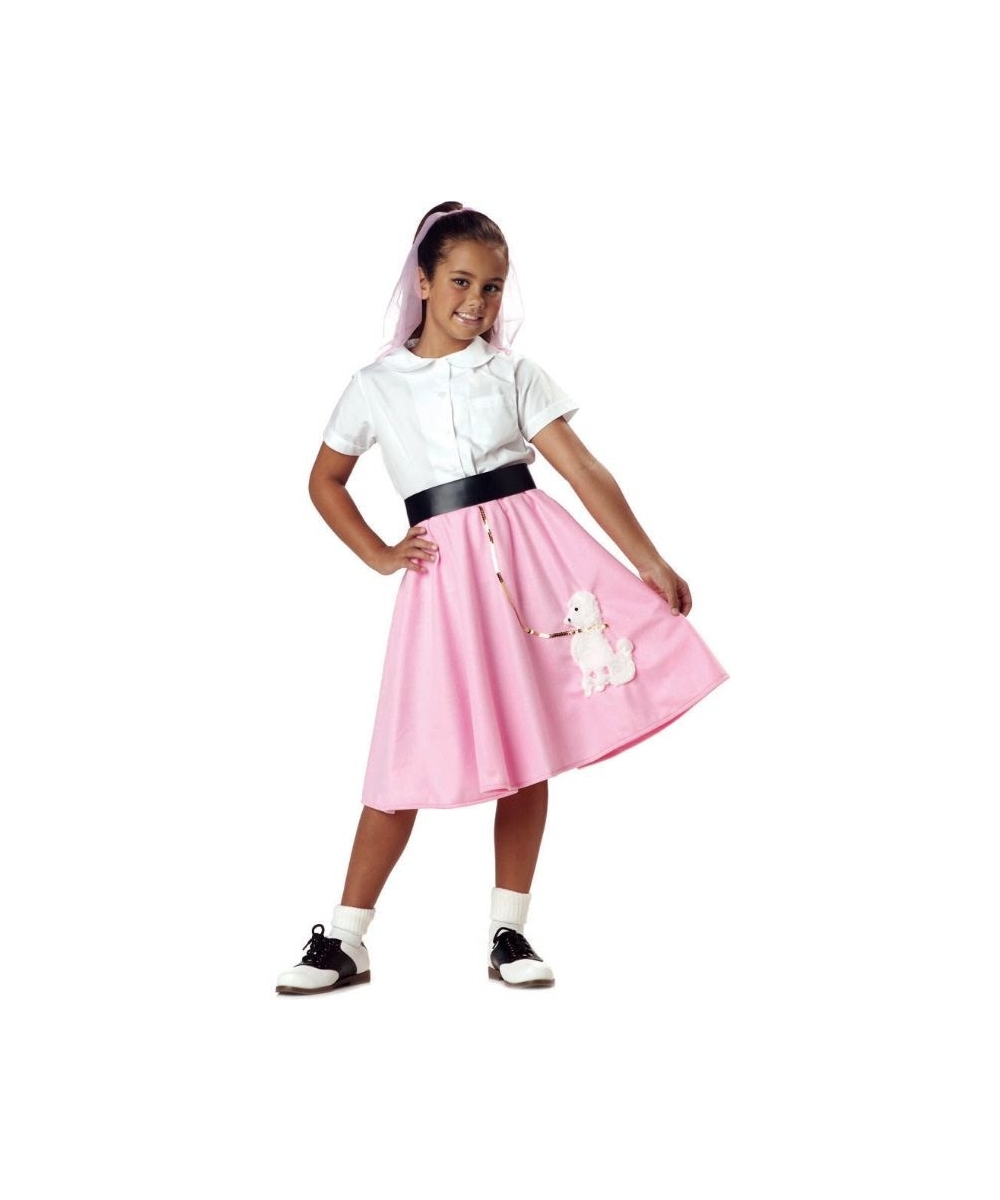 SIZGAROOT 50s Outfit For Girls 50s Poodle Skirt Costume For Girls With