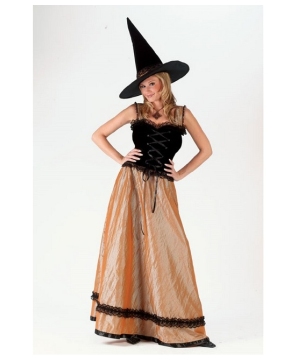 Golden Elegant Witch Women Costume