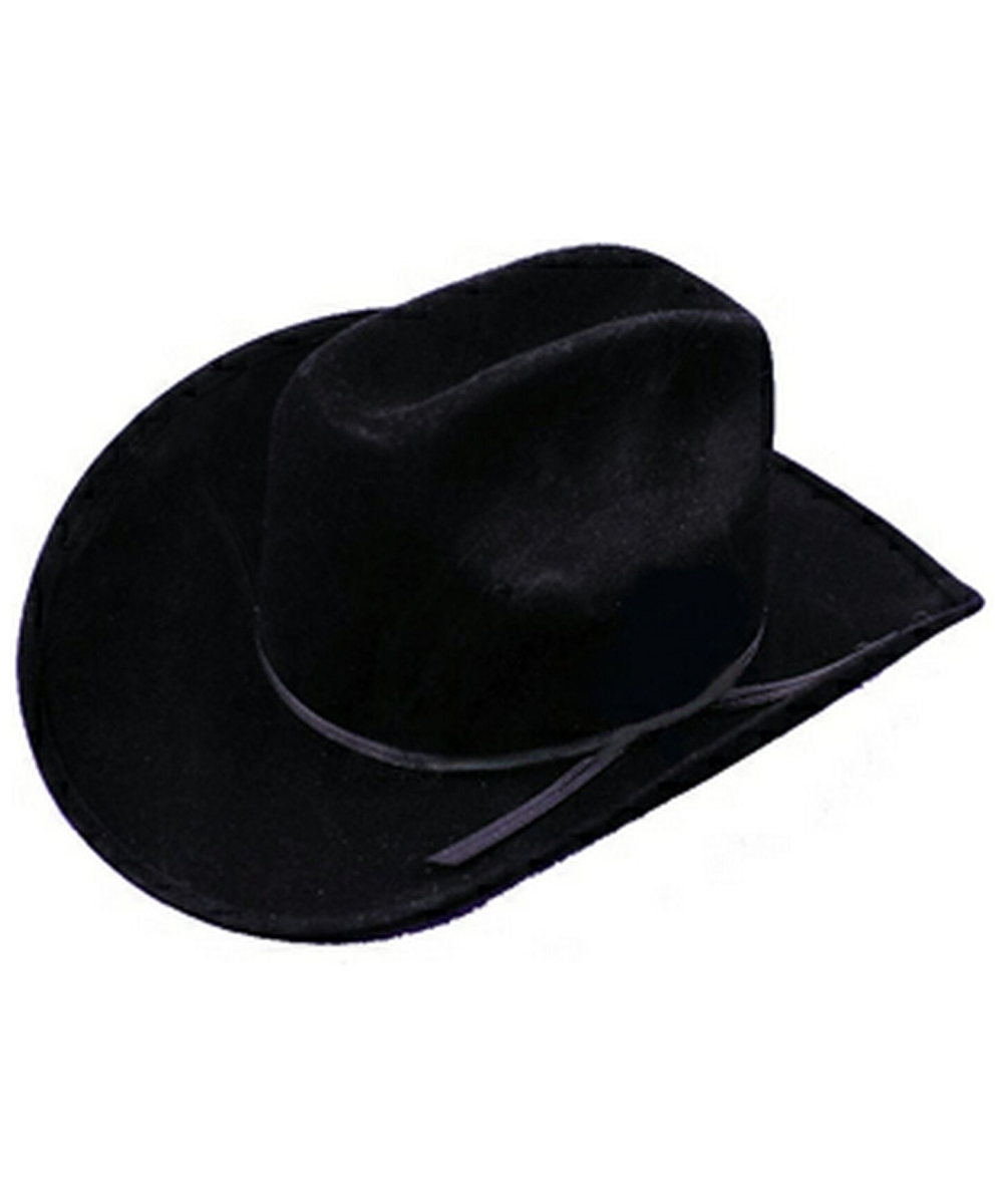  Cowboy Hat Black Felt Costume