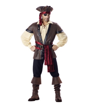 Adult Rustic Pirate Halloween Costume - Men Costumes