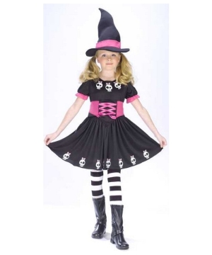 Skull Witch Kids Halloween Costume - Girls Costume