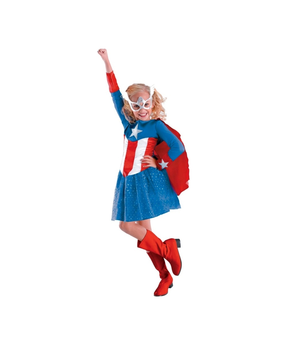  Captain America Girls Costume