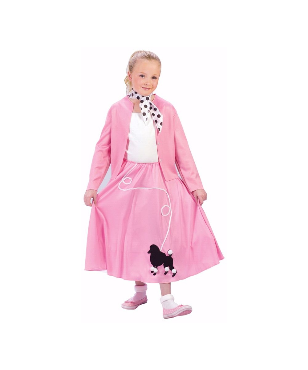 Grease Poodle Skirt Kids 50s Costume - Girls Costumes