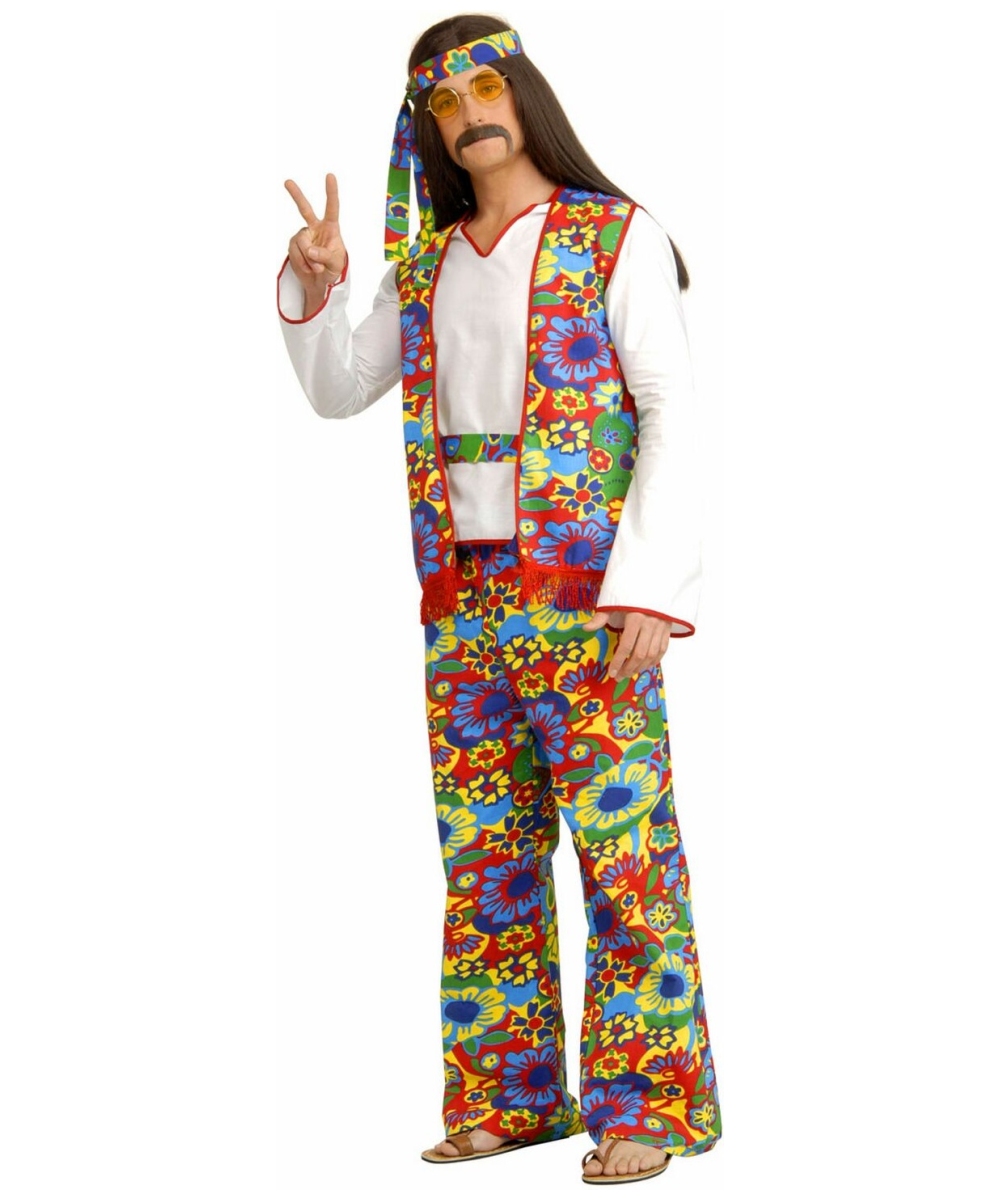 Hippie Dippie Man Adult Costume - Men Hippie Costumes