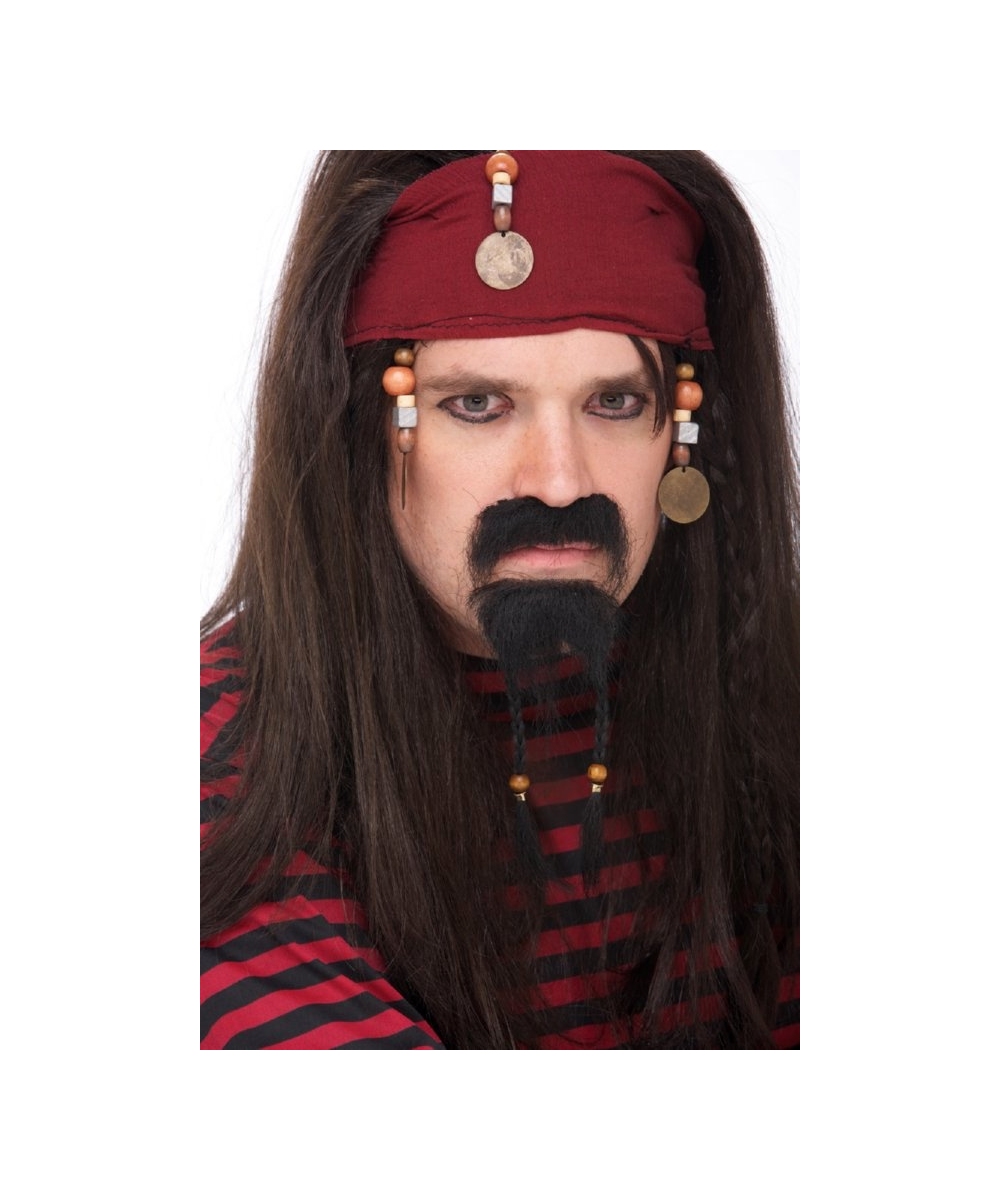 Pirate Mustache Goatee Set