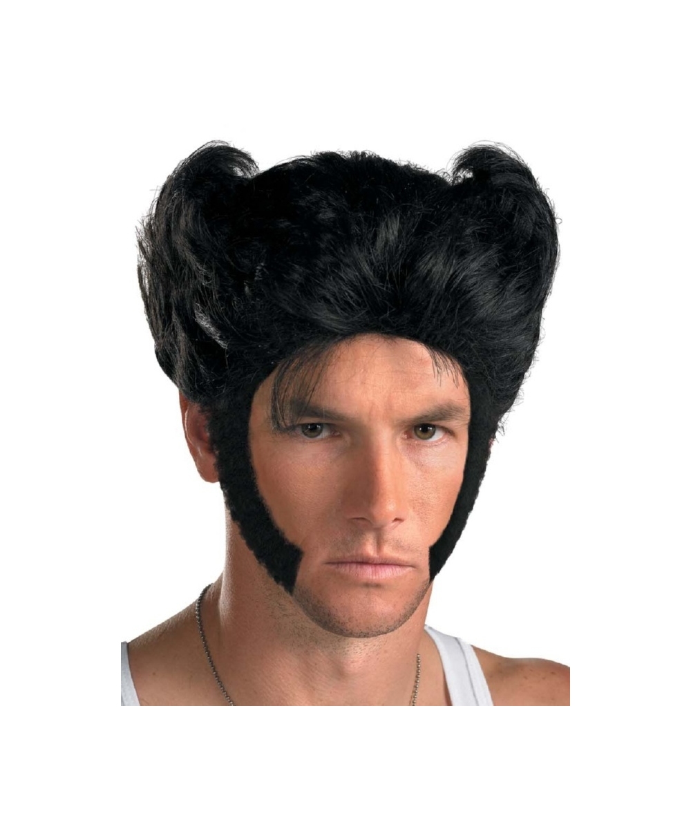 thumbnail image 2 of Logan/Wolverine Adult Brown Wig – X-Men Superhero Costume For Men (Hugh Jackman Style) 2 of 5