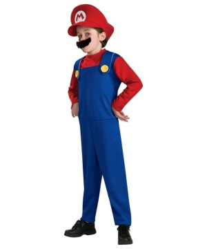 Mario Super Wario Kids Costume - Boy Mario Costumes