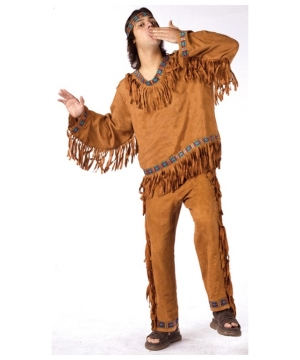 Adult Native American Indian Warrior Brave Costume 