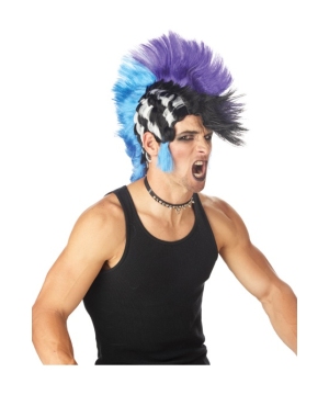  Checkered Mohawk Wig