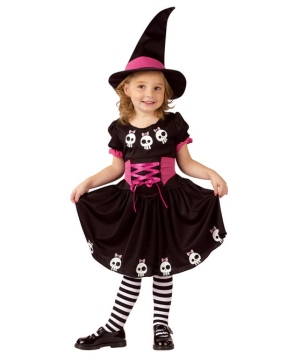 Skull Witch Toddler Halloween Costume - Girls Costume