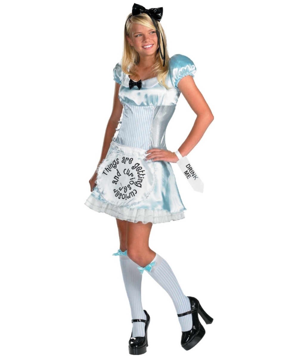 Alice In Wonderl Movie Teen Costume - Girl Alice Costumes