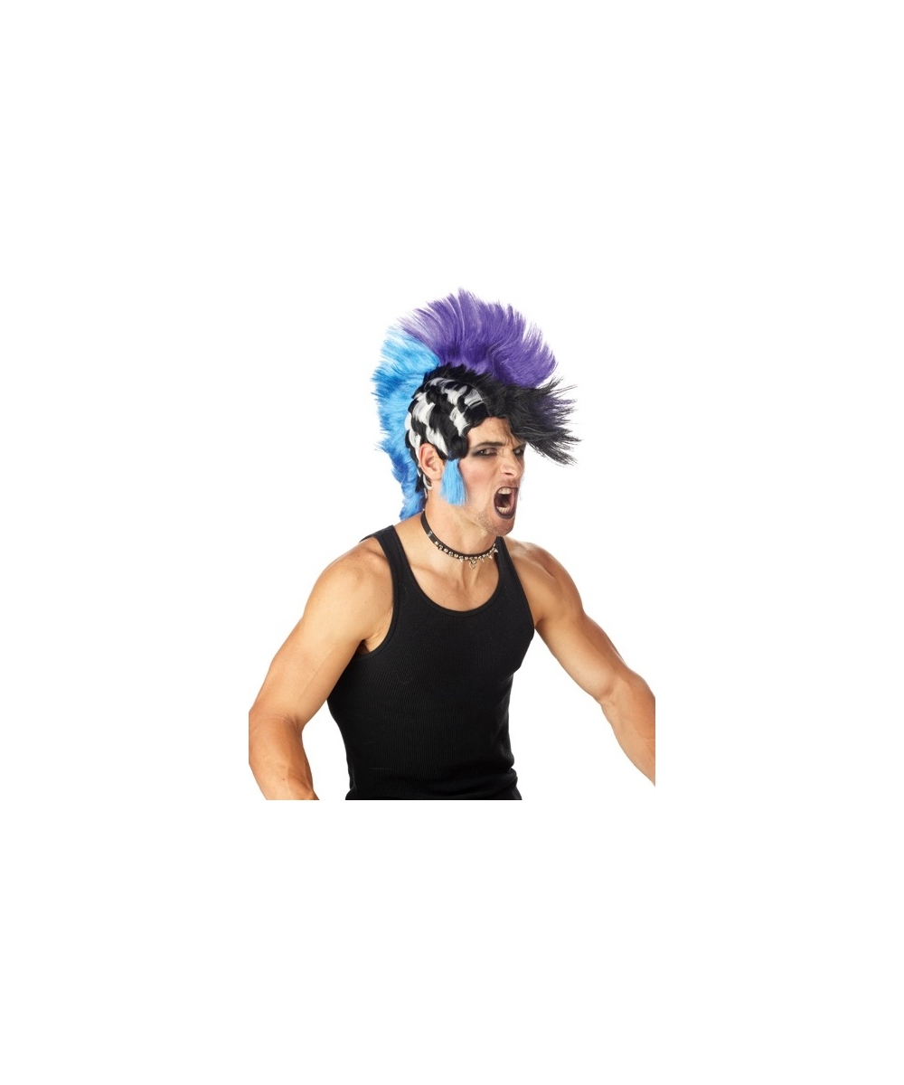  Checkered Mohawk Wig