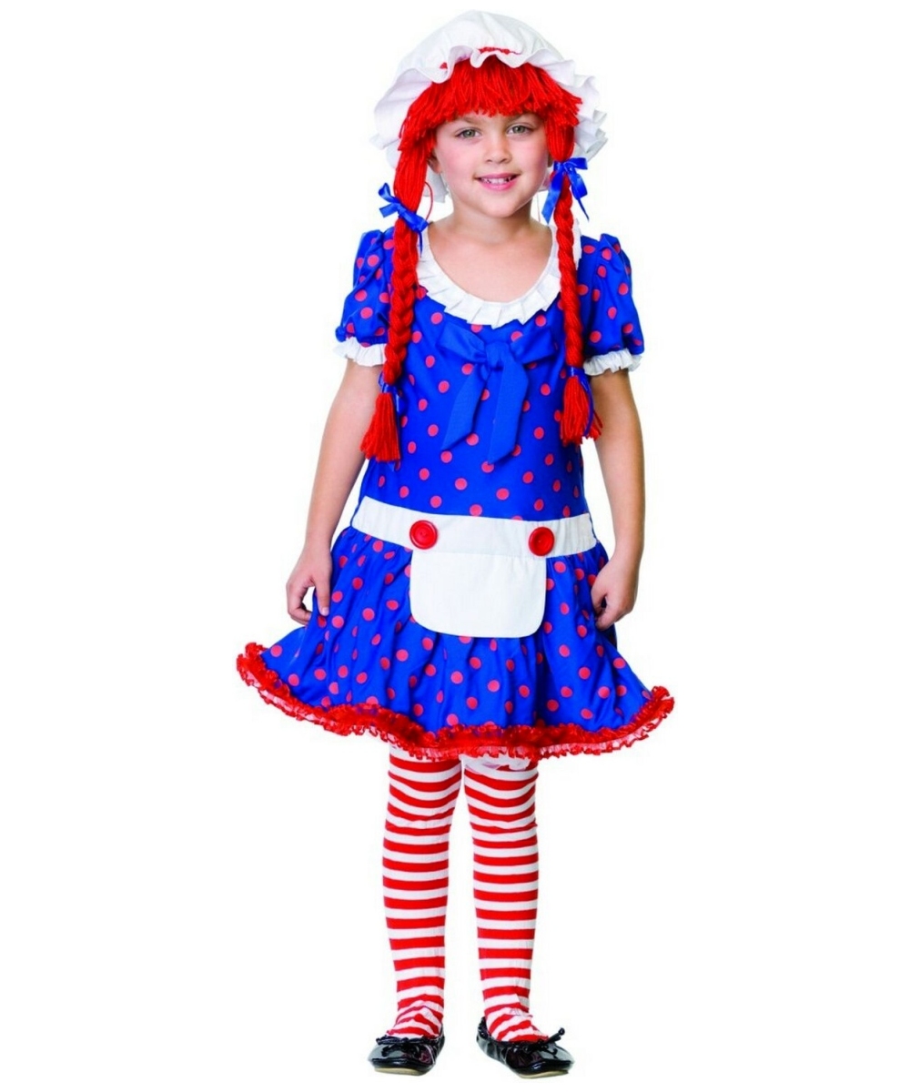 Rag Doll Kids Raggedy Halloween Costume - Girls Costumes