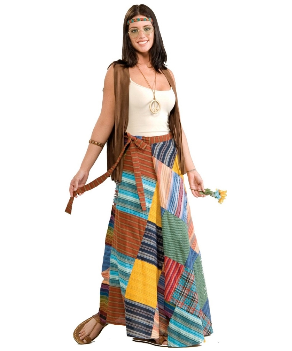  Patchwork Wrap Skirt Costume