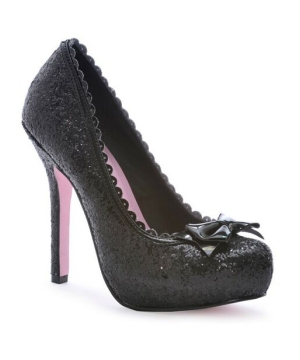 Black Glitter Princess Adult Shoes