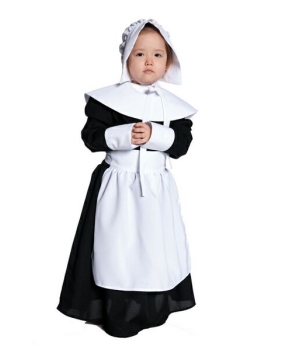  Girls Pilgrim Kids Costume