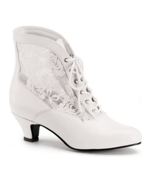Adult Ivory Victorian Boots - Women Costume Shoes - Costume Shoes