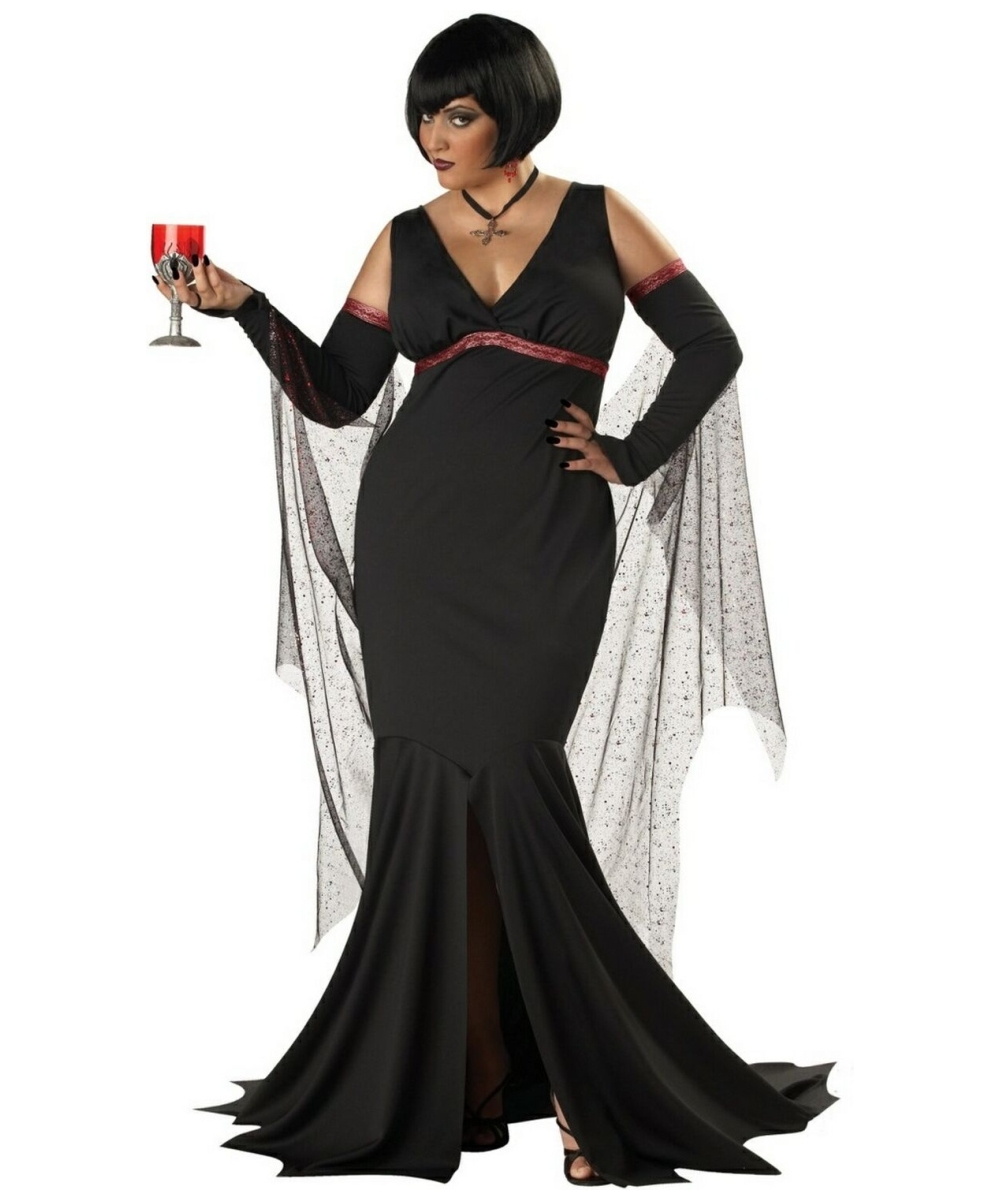 Adult Immortal Seductress Plus Size Vampire Halloween Costume Women Costumes