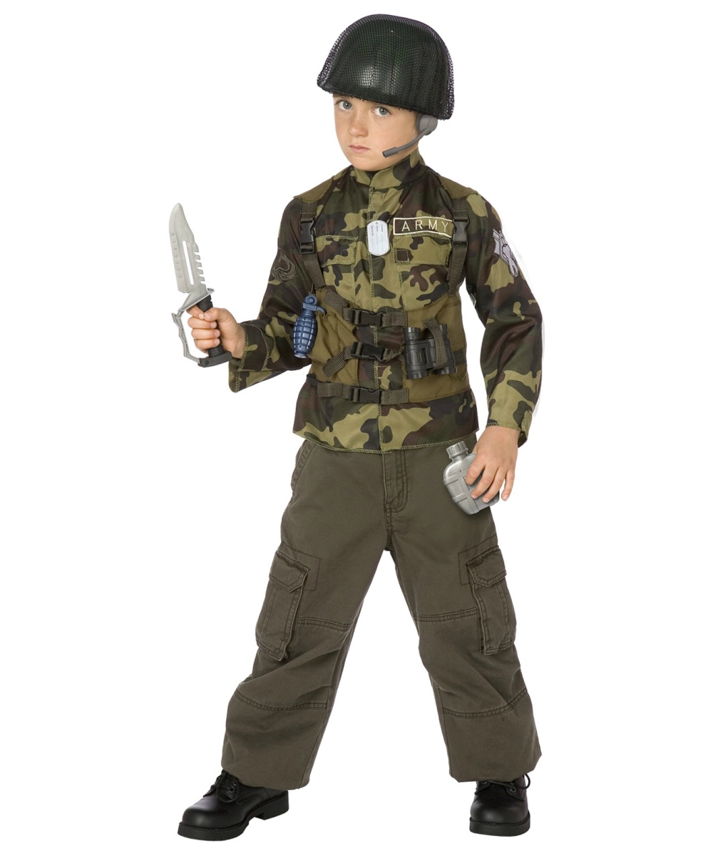 Army Soldier Costume Child Male Small 