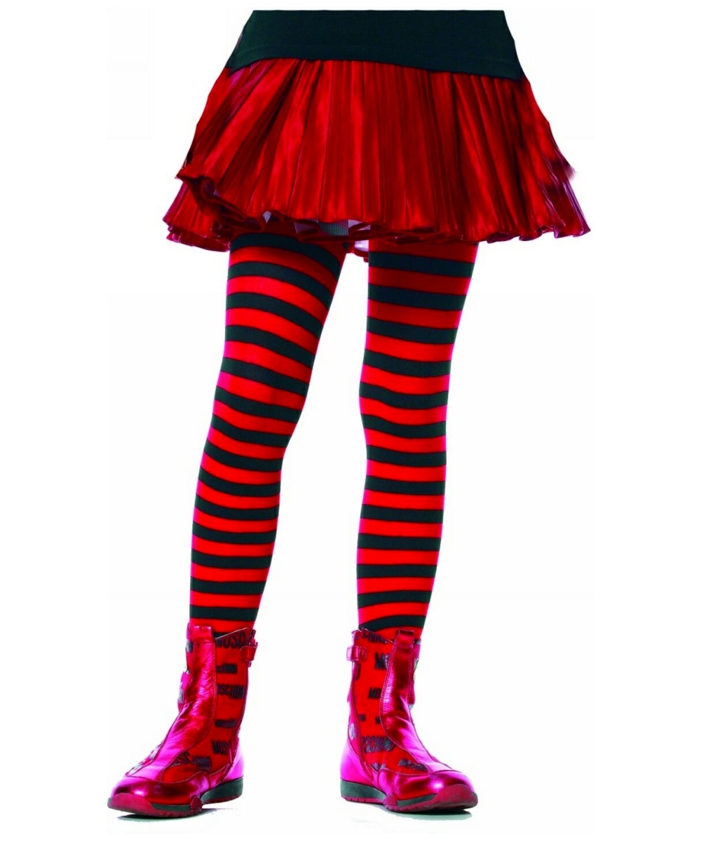  Blackred Striped Child Tights