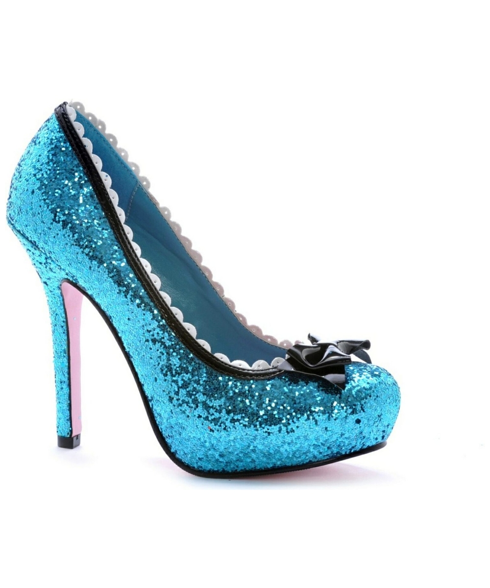 Adult Blue Glitter Princess Shoes 