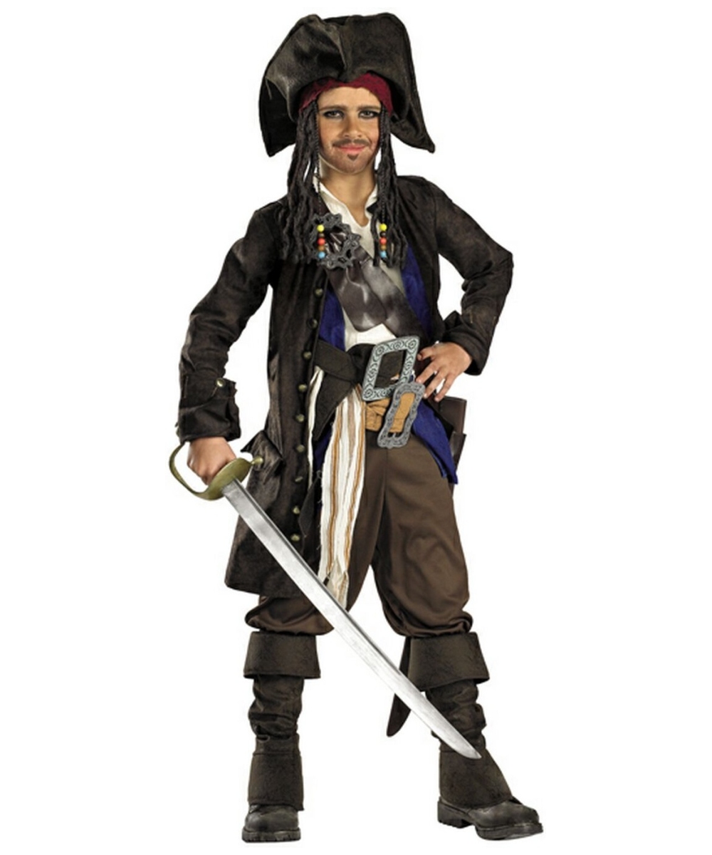 Pirates of Caribbean Captain Jack Sparrow Kids Costume - Boys