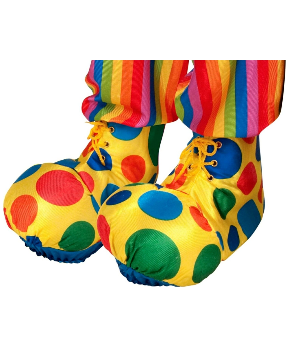 Clown Shoe Covers Boot Cover Polka Dot Shoes Unisex Costume Footwear Adult Size 