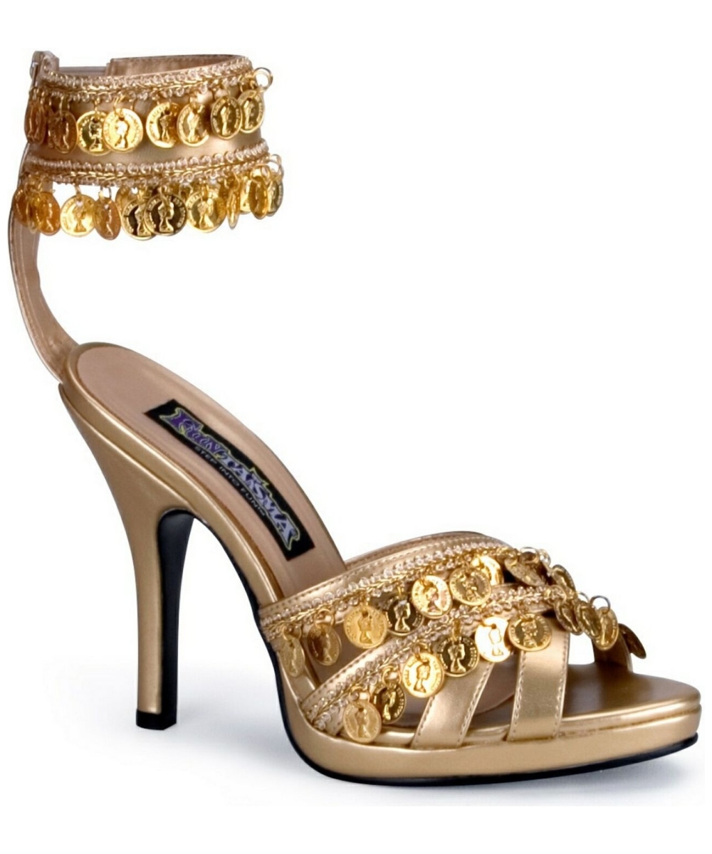Gold Gypsy Heels - Adult Shoes - at Wonder Costumes