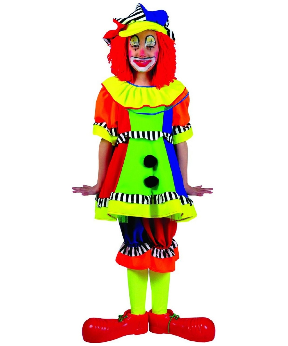  Female Clown Kids Costume