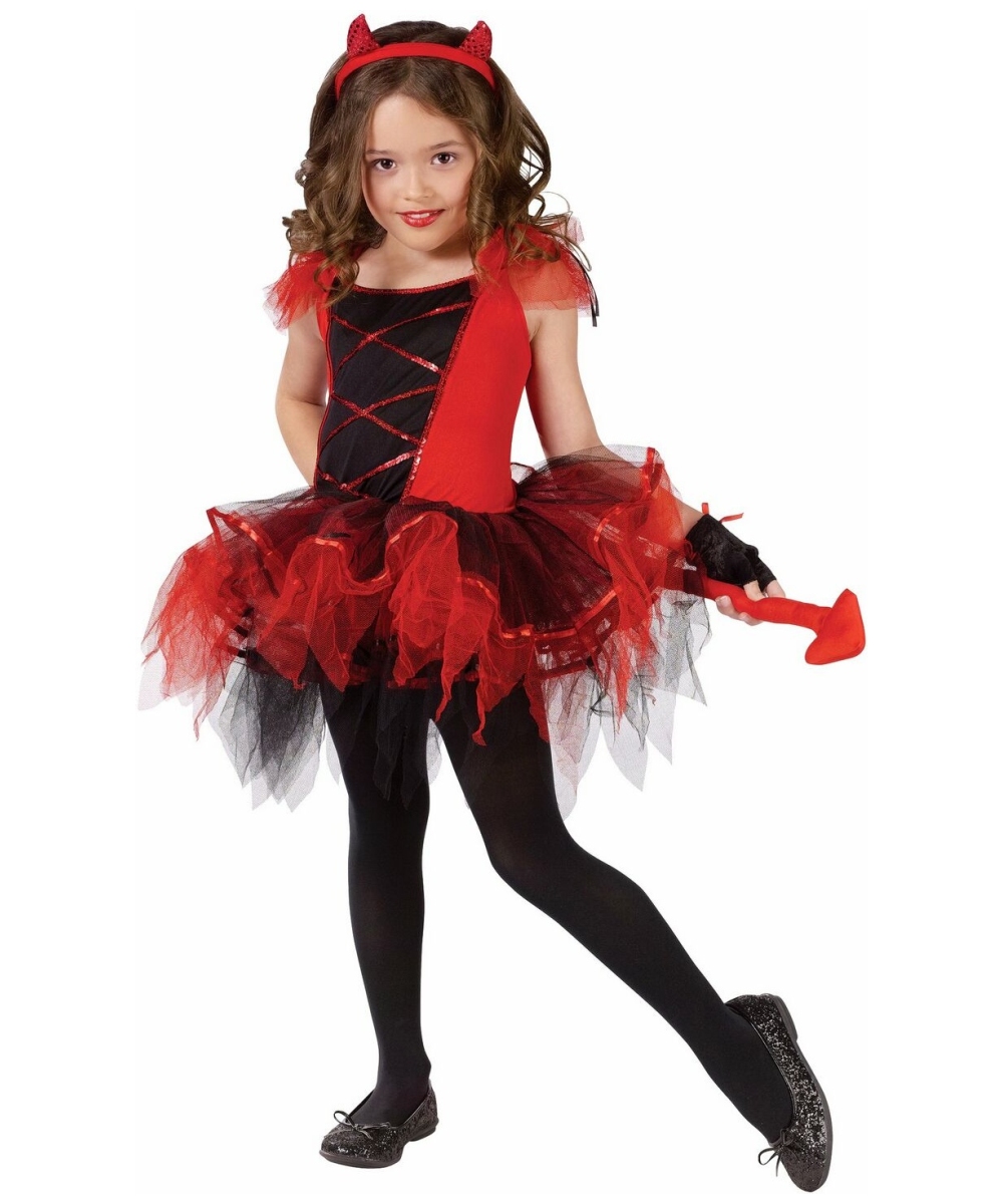  Girls Ballerina Devilina Costume