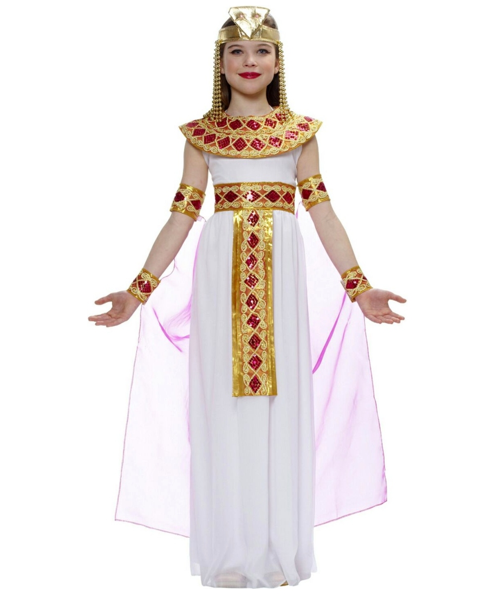 Girls Pink Cleopatra Egyptian Costume
