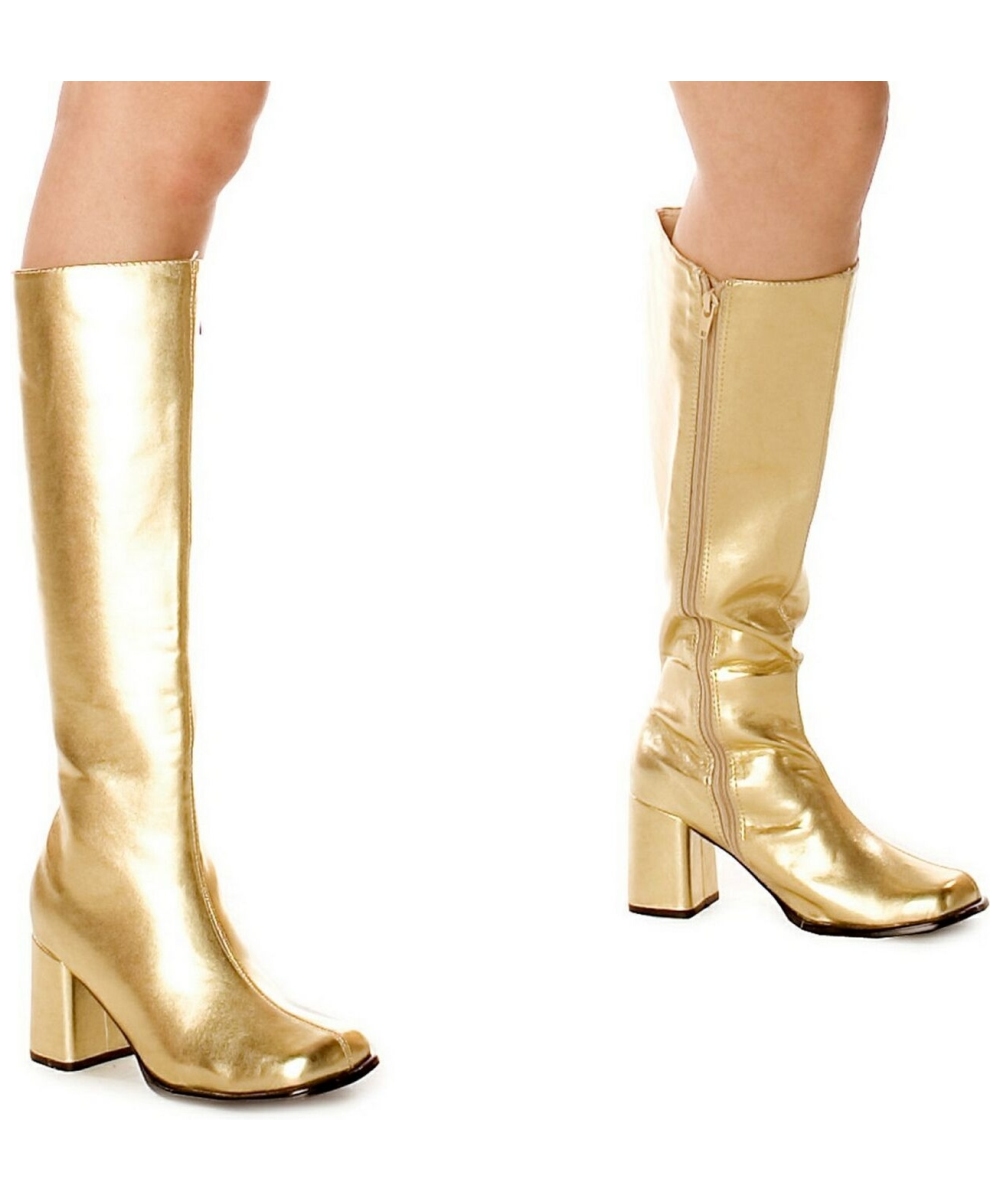 gold costume boots