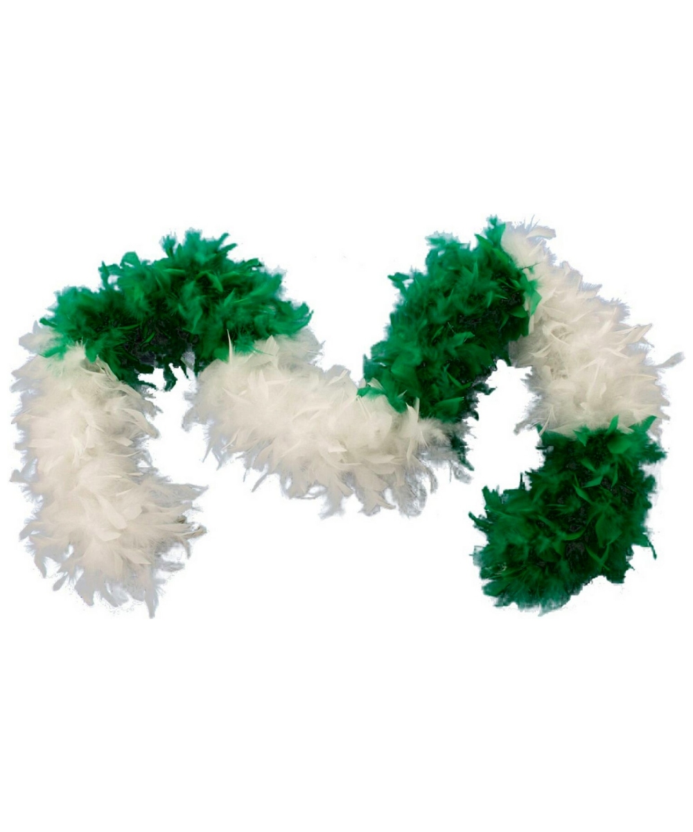  Green White Feather Boa