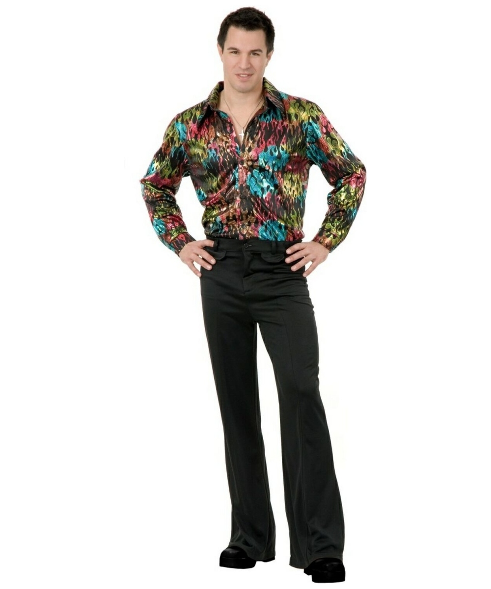  Mens Black Disco Pants Costume