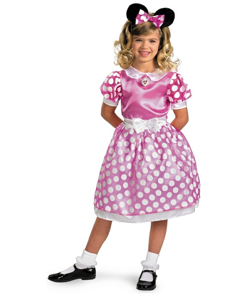 CUTE Minnie Mouse Costume Girls Childrens Fancy Dress Kids AGE 3-12 AU 