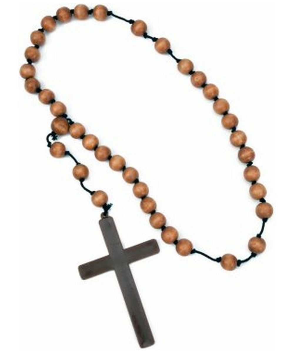  Monk Cross Wooden Beads