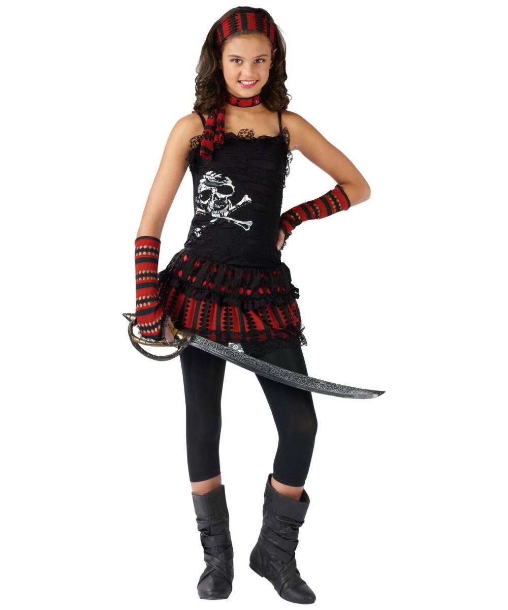  Skull Rocker Kids Pirate Costume