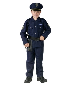 Police Man Kids Officer Costume - Boys Professional Costumes