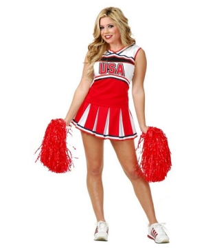 Cheerleader Usa Adult Costume - Cheerleader Costumes