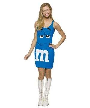 M&m Blue Tank Dress Teen Costume