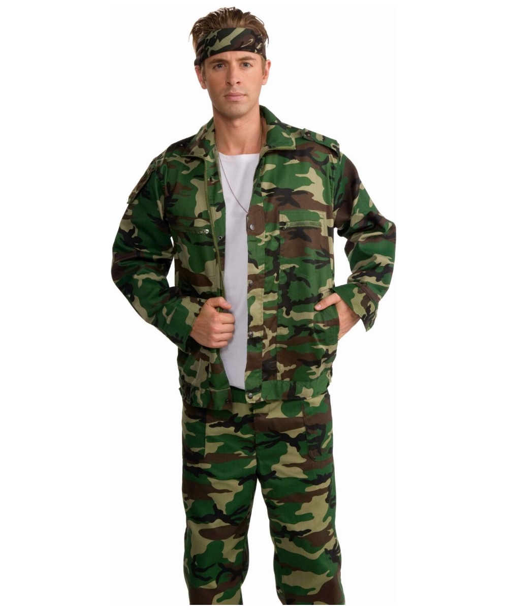 Adult Combat Hero Camouflage Jacket - at Wonder Costumes