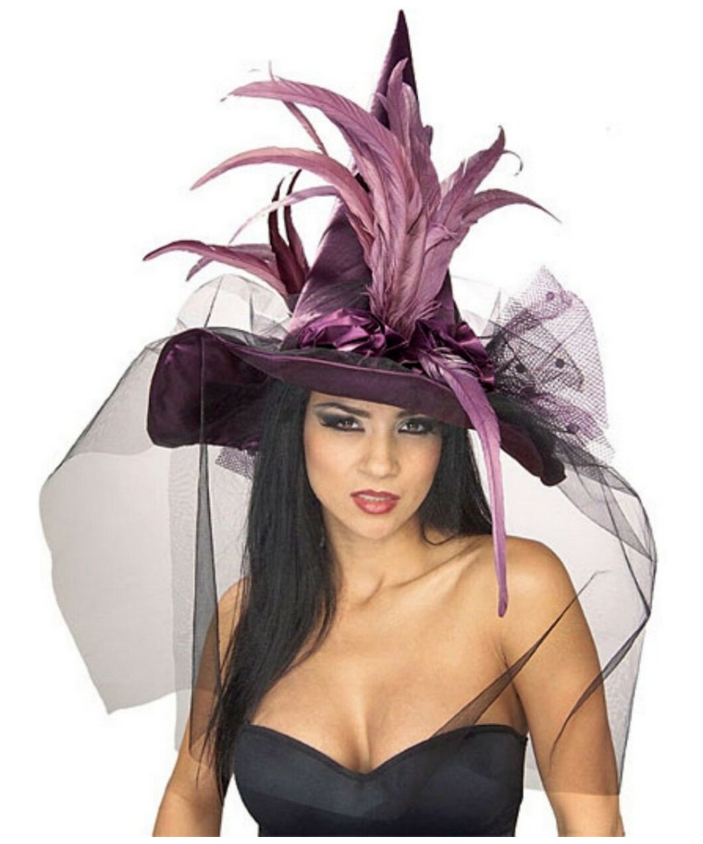  Feather Witch Hat