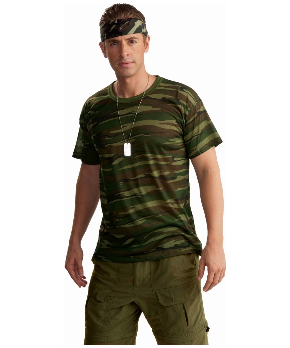  Mens Camouflage T Shirt