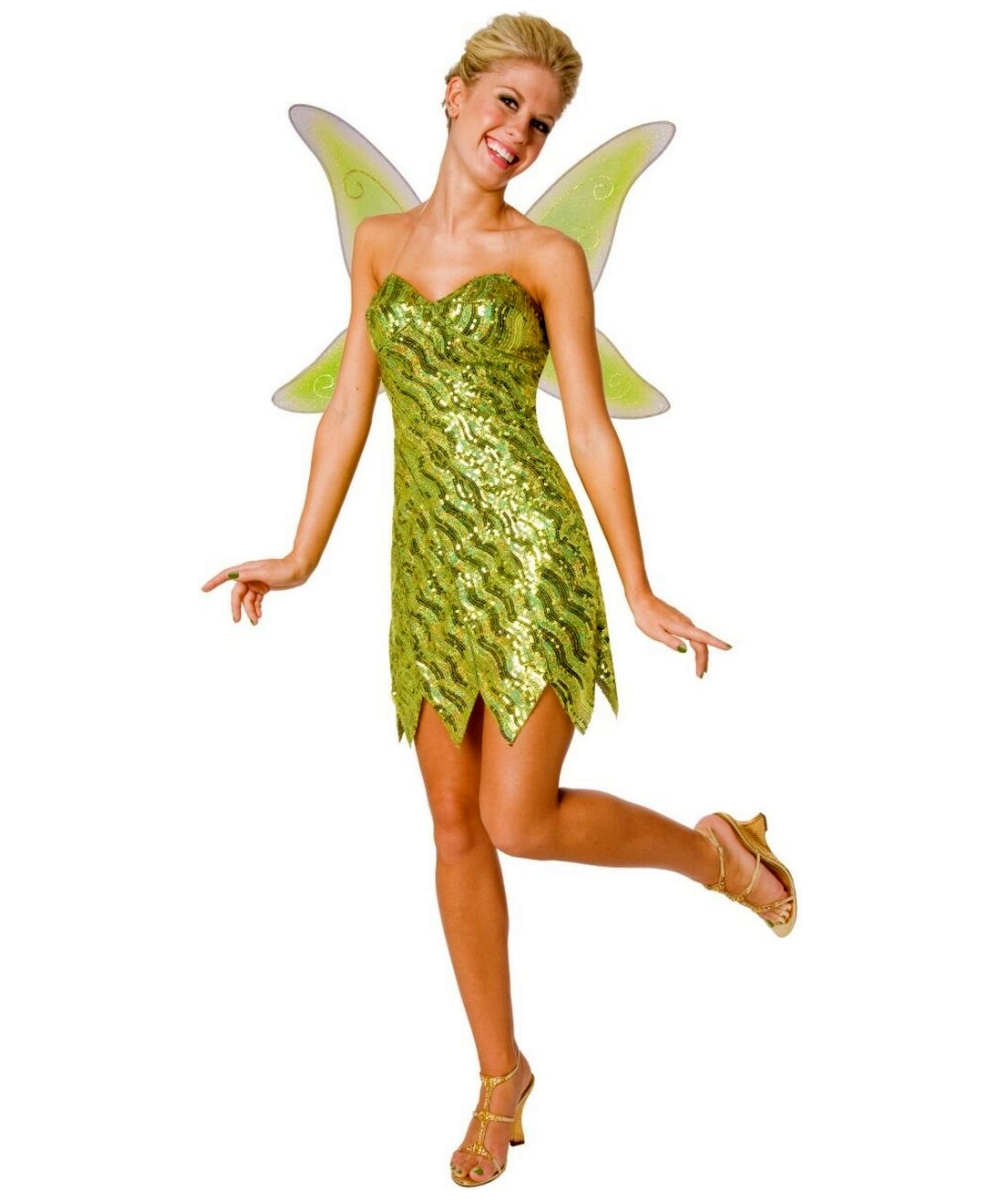 Sequin Tinkerbell Adult Costume - Tinker Bell Costumes